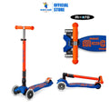 Micro 227 Maxi Deluxe Foldable Neon LED Scooter - Blaze Orange (5-12 Years)
