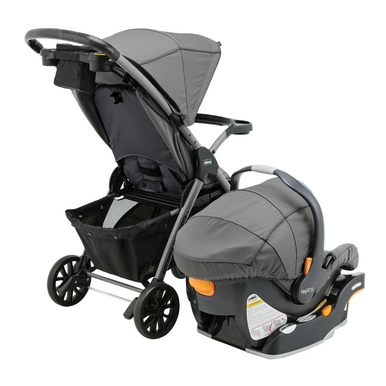 Chicco Mini Bravo Plus Travel System - Slate (6 months till 22.7kg)