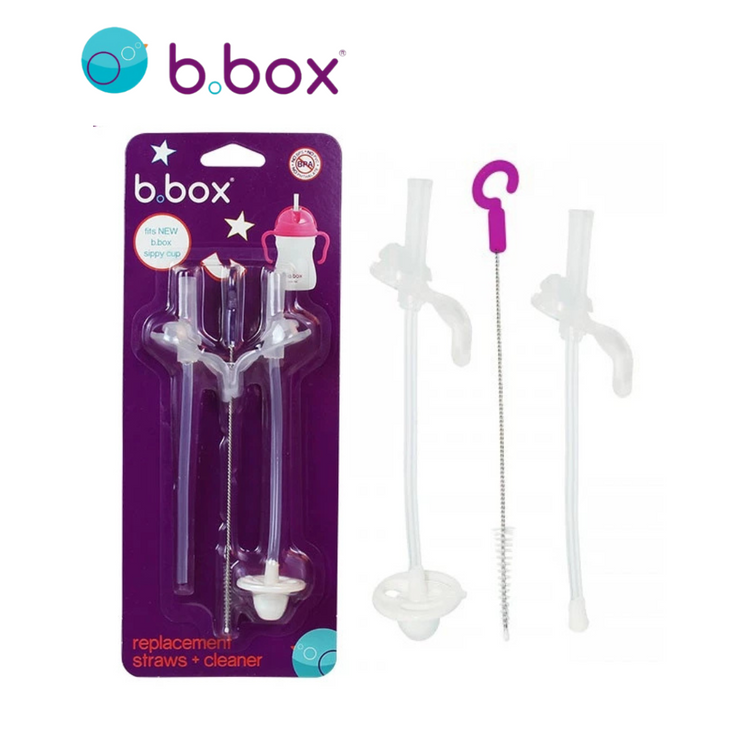 B.Box Baby Sippy Straw Cup 240ml With 360 Degree Weighted Straw (6m+) / Replacement Straw Set