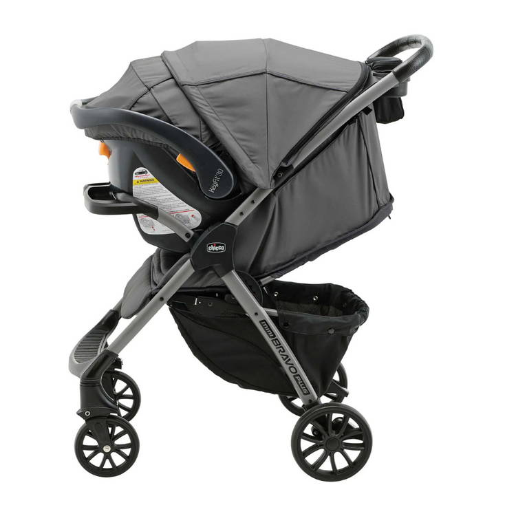 Chicco Mini Bravo Plus Travel System - Slate | From 6 months up to 22.7kg, approximately 4 years old