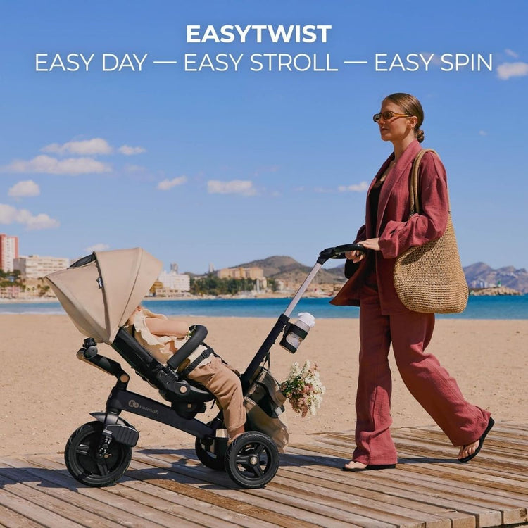 Kinderkraft Easytwist Tricycle - Pink from 9 months to 5 years