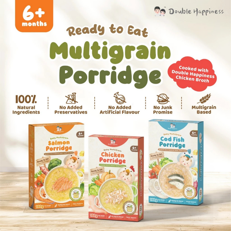 Double Happiness Baby Ready to Eat Porridge | Instant Porridge | Travel friendly food