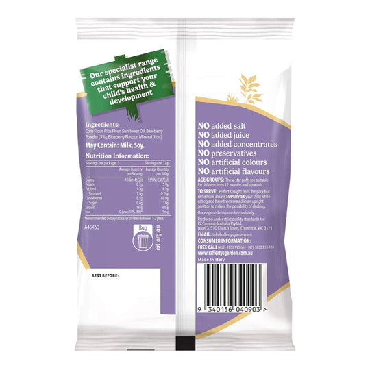 Rafferty's Garden Nurture Immunity Blueberry Star Puffs 12g (12m+)