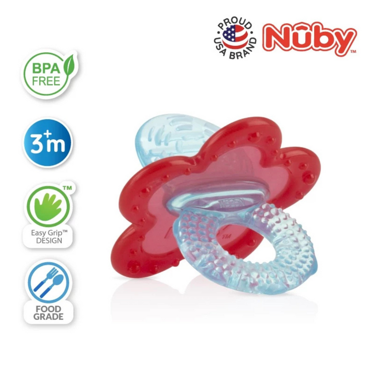 Nuby Chewbies Silicone Teether with Case (3m+) (Random Color/Shape)