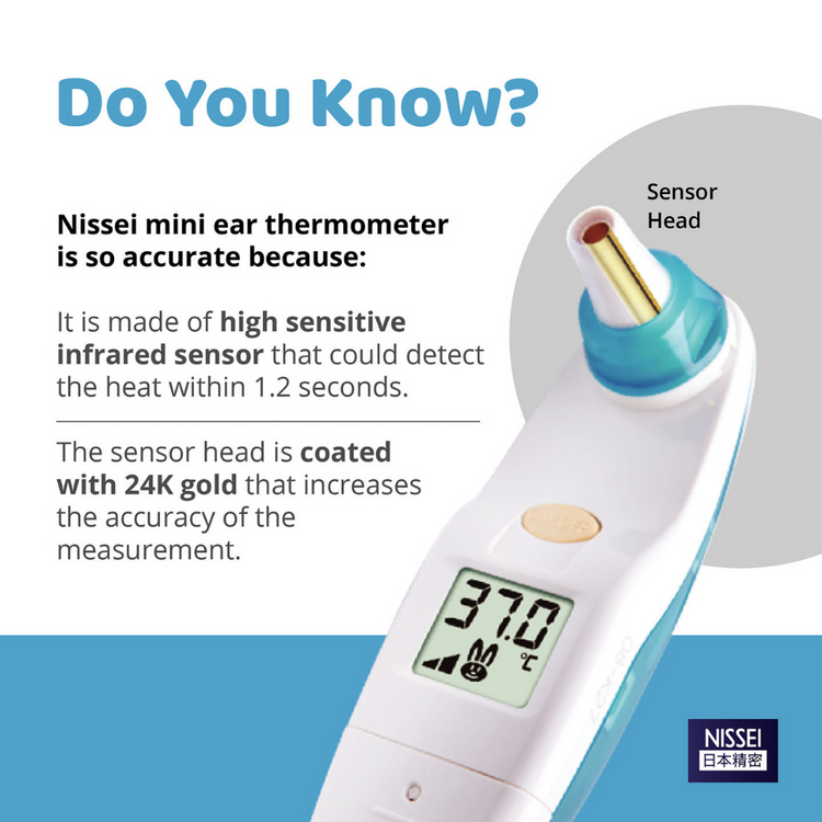 Nissei Mini Ear Thermometer [𝐍𝐨.𝟏 𝐀𝐜𝐜𝐮𝐫𝐚𝐜𝐲][𝐉𝐀𝐏𝐀𝐍 𝐓𝐞𝐜𝐡𝐧𝐨𝐥𝐨𝐠𝐲]