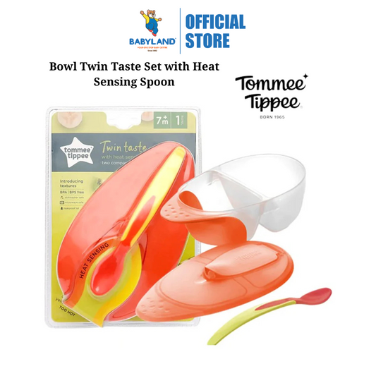 Tommee Tippee Explora Bowl Twin Taste Set with Heat Sensing Spoon