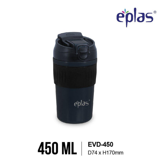 EE JIA Eplas Dual Use Lid Vacuum Mug 450ml (EVD-450) (Random Colour)