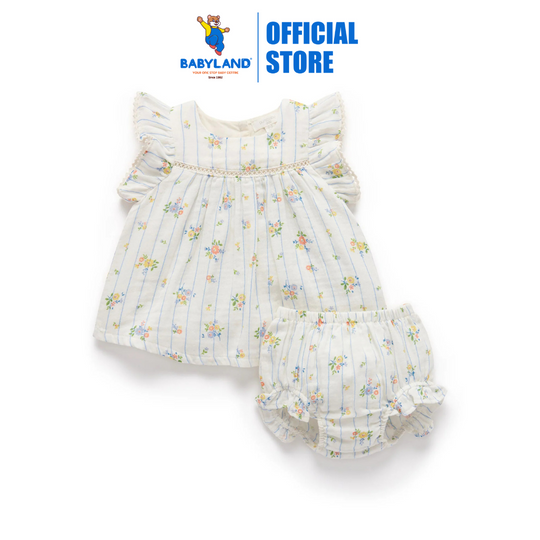 Purebaby Organic Nautical Floral Bloomer Set