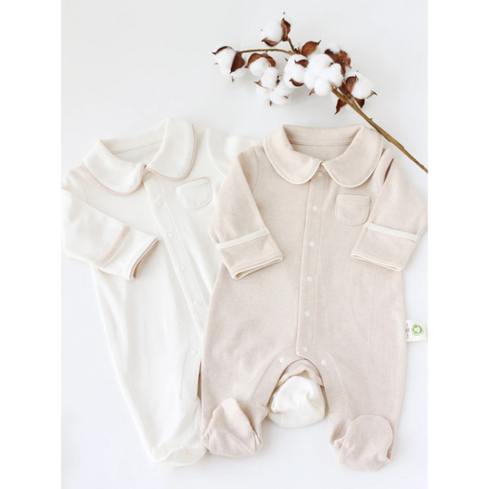 Twinkle Planet Organic Collar Onepiece Pyjamas - Purely Natural