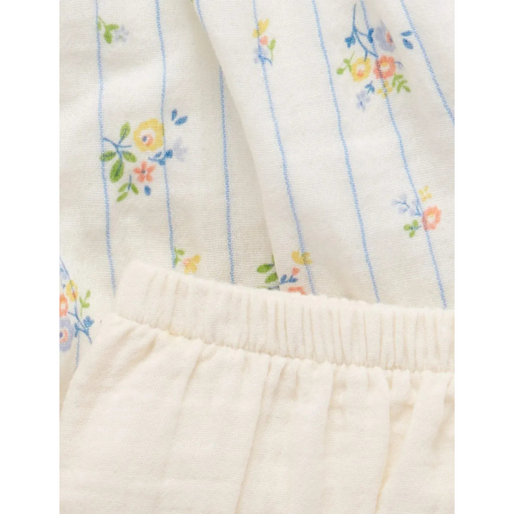 Purebaby Organic Shirred Dress - Nautical Floral