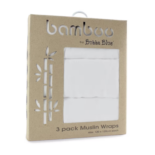 Bubba Blue Bamboo Muslin Wrap 3 Pack (120x120cm)