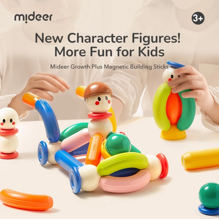 Mideer Growth Plus Magnetic Building Sticks 32pcs