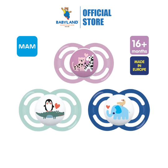 MAM Perfect Pacifier (16m+) Softer Baby Soother with Self Sterilising Travel Case