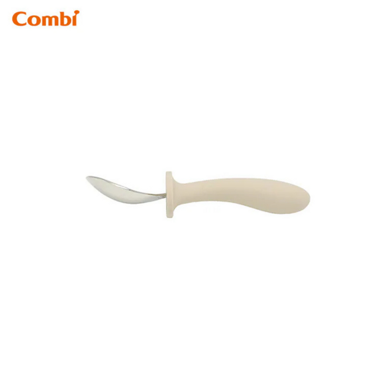 Combi Stainless Steel Spoon + Fork - Beige