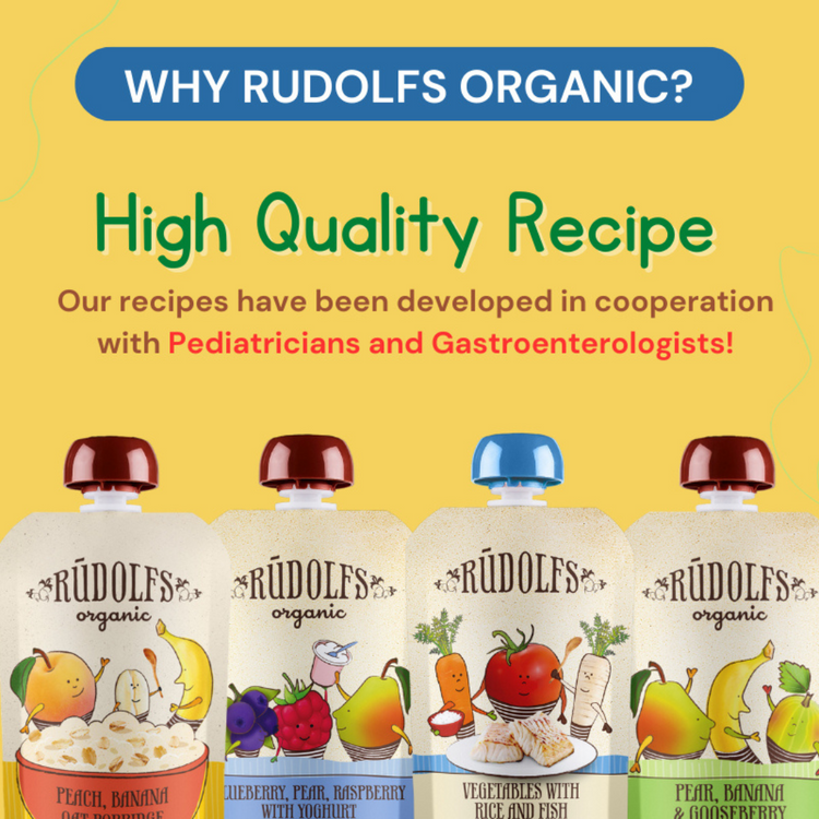 [Halal] Rudolfs Organic Premium Baby Porridge in Pouches (suitable: 4m+ -- 6m+)