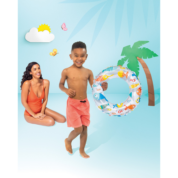 Intex 20in Lively Print Swim Rings IT 59230NP Random Print 1 unit (3-6yrs) - Wet Set Collection