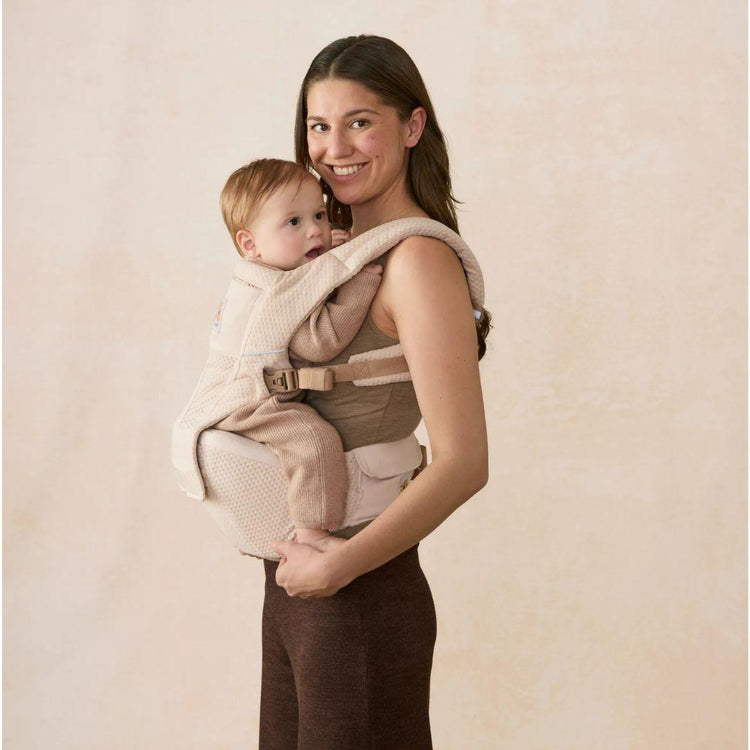 Ergobaby Alta Hipseat Baby Carrier - Natural Beige (4-48 months), SoftFlex ™Mesh for #1 Airflow Ergonomic Wide cushioned Hipseat