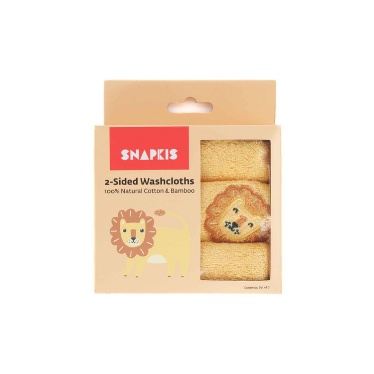 Snapkis 2-Sided Washcloth (3 Packs)