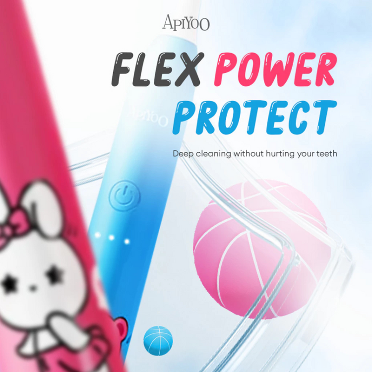 ApiYoo A7 Kids Sonic Electric Toothbrush Cartoon Design