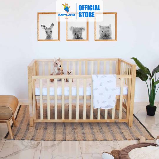 Babyhood Lulu 4 In 1 Cot - Beech