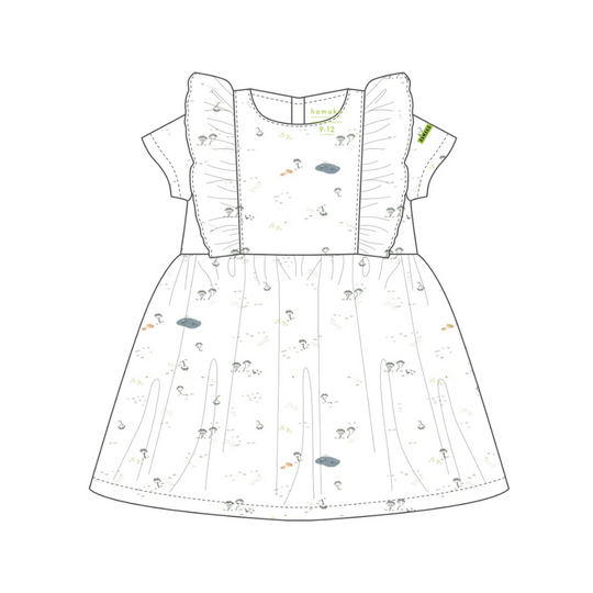 Hamako Tencel Baby Kids Frill Dress Famyard 