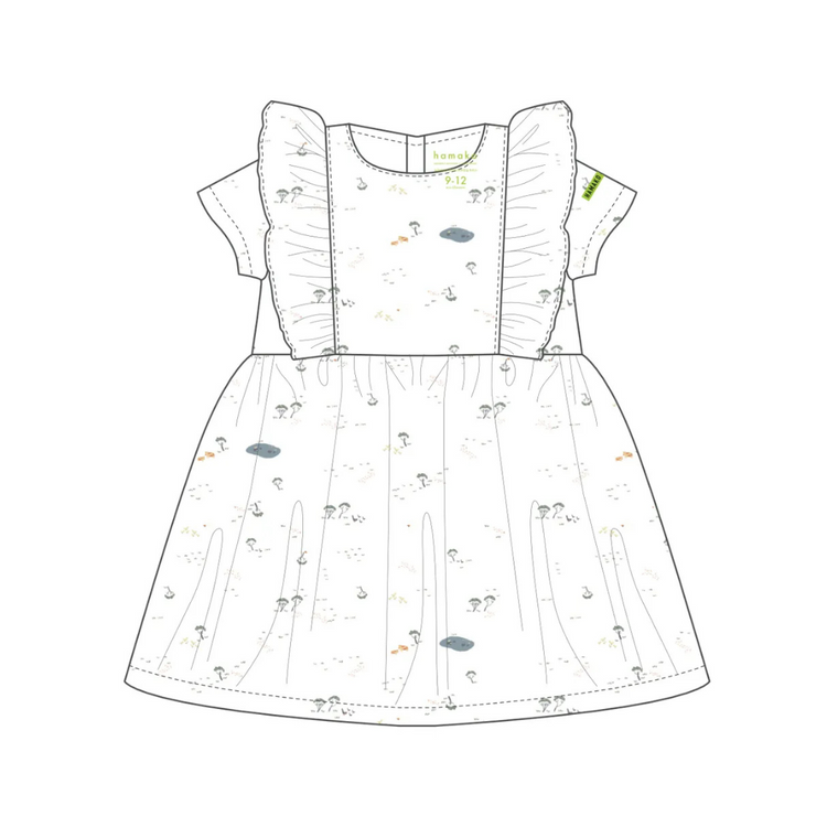 Hamako Tencel Baby Kids Frill Dress Famyard 