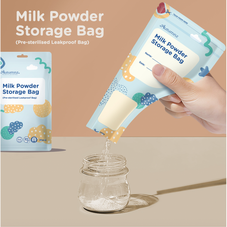 Autumnz Milk Powder Storage Bag 30's | Food Storage Bag (Pre-sterilised Leakproof Bag)