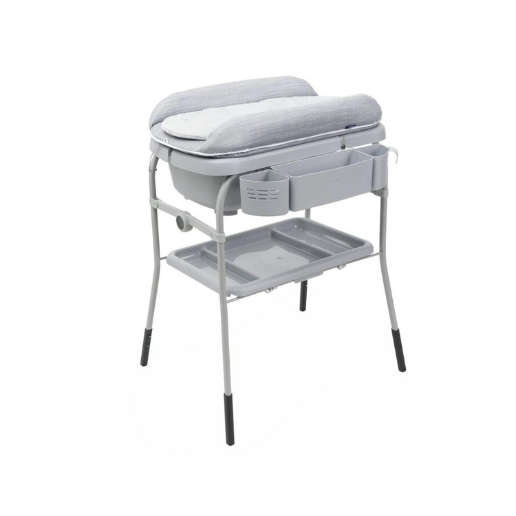 Chicco Cuddle & Bubble Comfort Bath and Changing Table - Grey Melange
