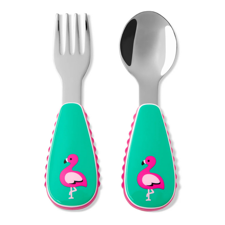 Skip Hop Zoo Utensils Fork & Spoon - Flamingo