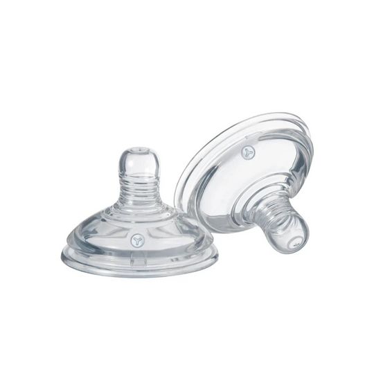 Tommee Tippee Closer to Nature Teats with Anti-Colic Valve - Thick Feed Flow (Y-CUT) (6m+)