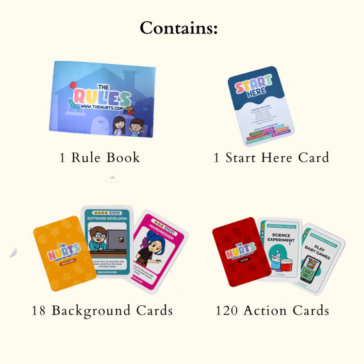 The Nurts Parenting Made Fun Card Game | 14yrs+ | Strategic Fun & Family Friendly Game Night Educational Card Game