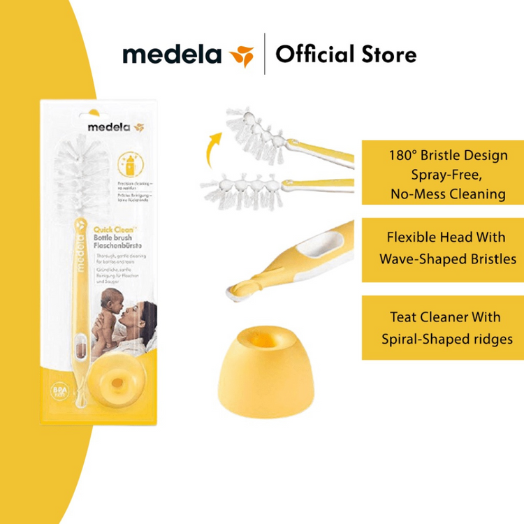 Medela Quick Clean Bottle & Teat Brush With Stand