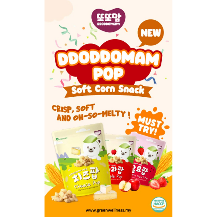 Renewallife DDODDOMAM Pop Soft Corn Snack 25g - (12m+)