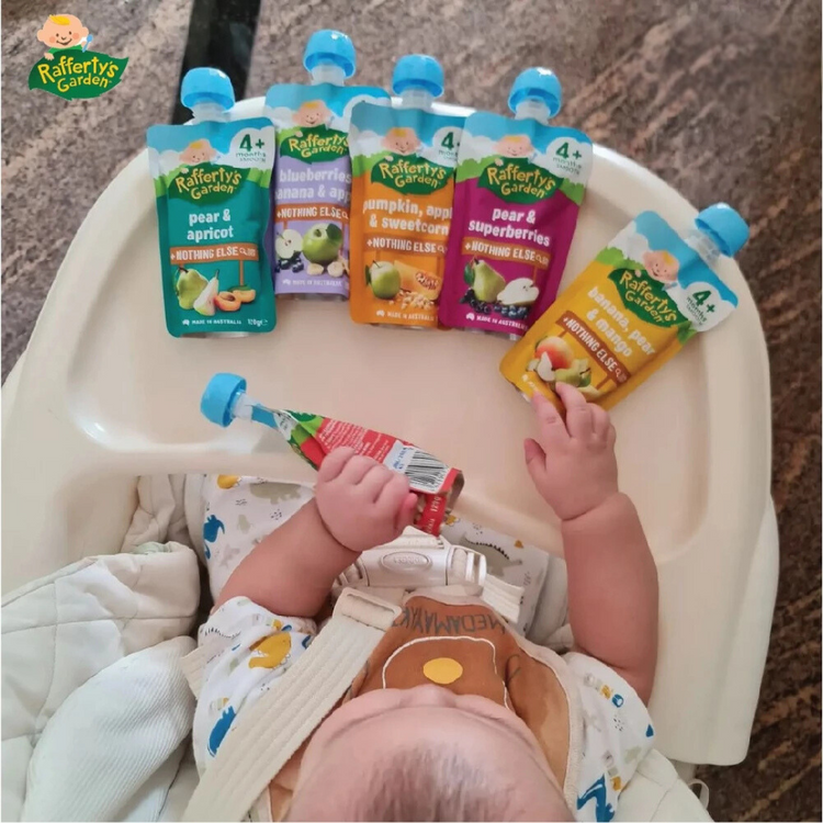 Rafferty's Garden Baby Food Pouches 120g 6m+/8m+ Made In Australia