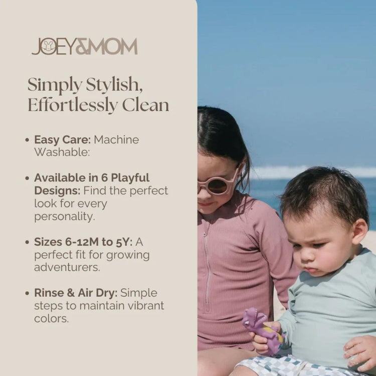 Joey & Mom Kids UPF50+ Swimwear Coastal Collection | Sun Protection Baby & Toddler Swimsuit for Boys & Girls