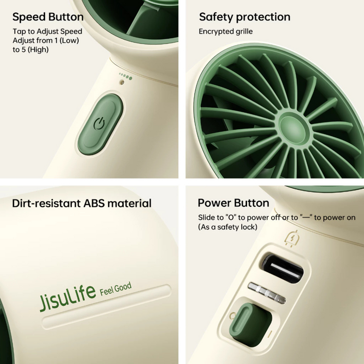 [Christmas Gift] JisuLife Portable Handheld Fan Life10 (4000mAh) 1 Year Warranty