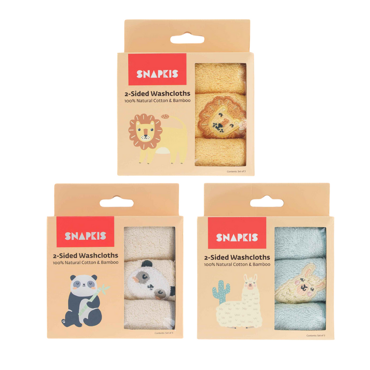 Snapkis 2-Sided Washcloth (3 Packs)