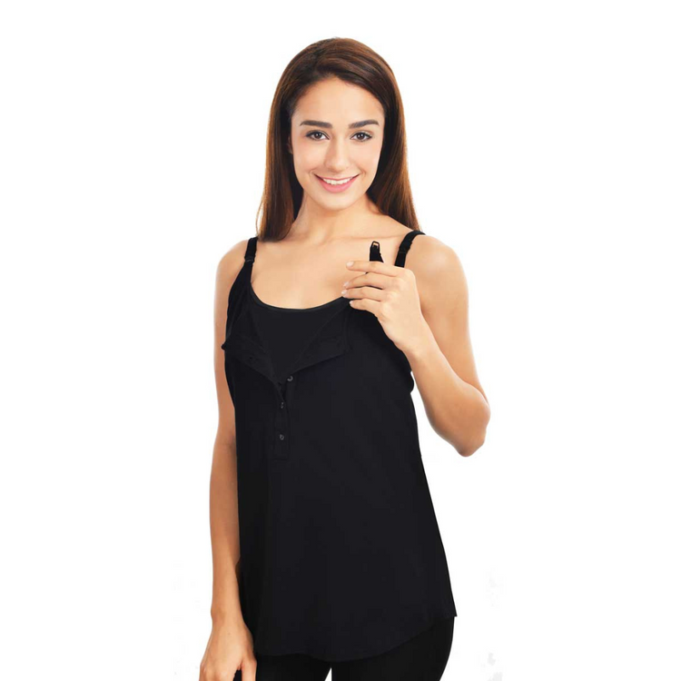 Lunavie Nursing Cami - Black