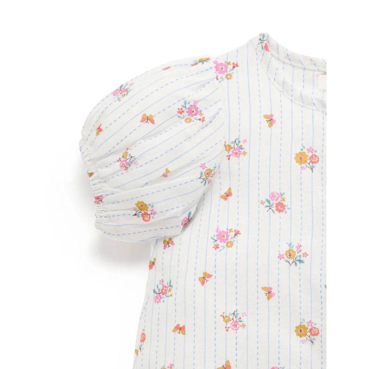 Purebaby Organic Butterfly Stripe Print Baby Kids Butterfly Stripe Set