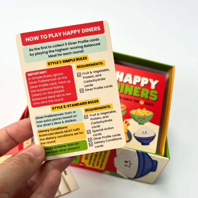 The Nurts Happy Diners Card Game | 4yrs+ | Nutritional Balanced Meal Strategy | Family Game Night