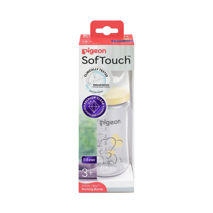 Pigeon SofTouch BPP Nursing Bottle T-Ester 240ml Elephant