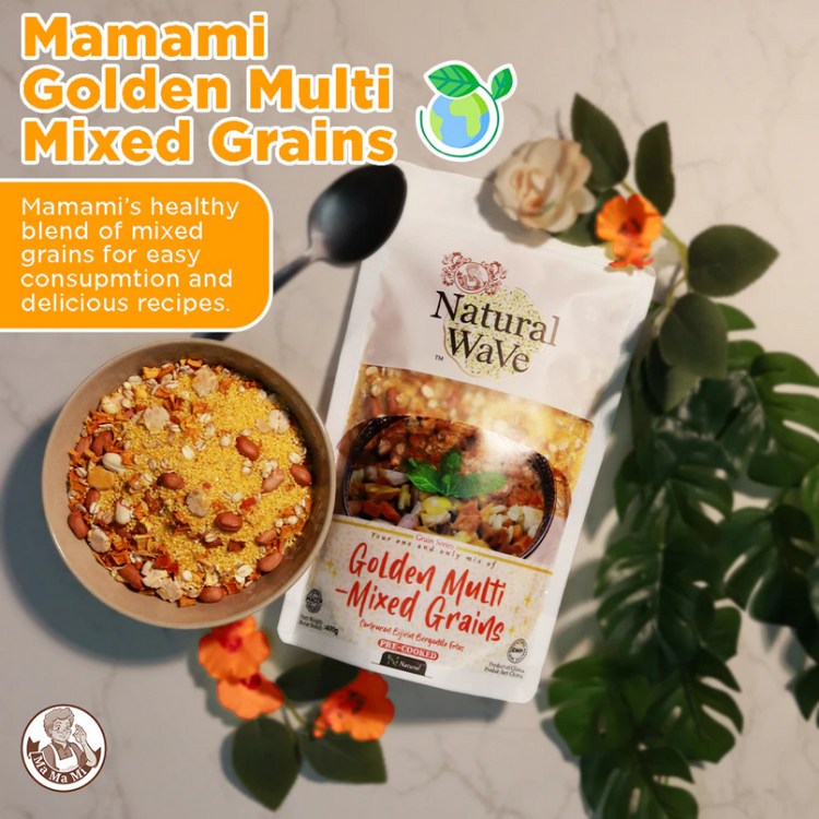 Mamami Natural Wave Golden Multi-Mixed Grains 400g | 4 Servings | Nutrient Dense | Pre=Cooked Meal