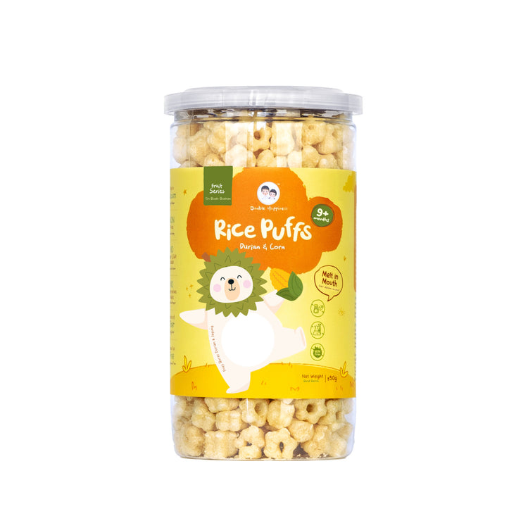 Double Happiness Rice Puff 50g - Durian & Corn