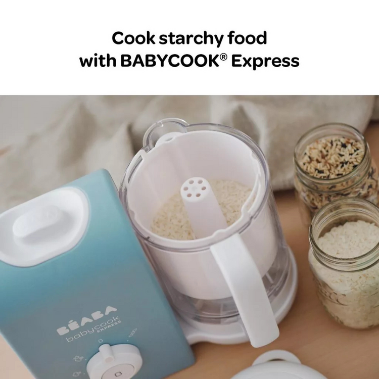 Beaba Babycook Express Pasta/Rice Cooker - Suitable for all types of starchy foods (rice, pasta, wheat, lentils)