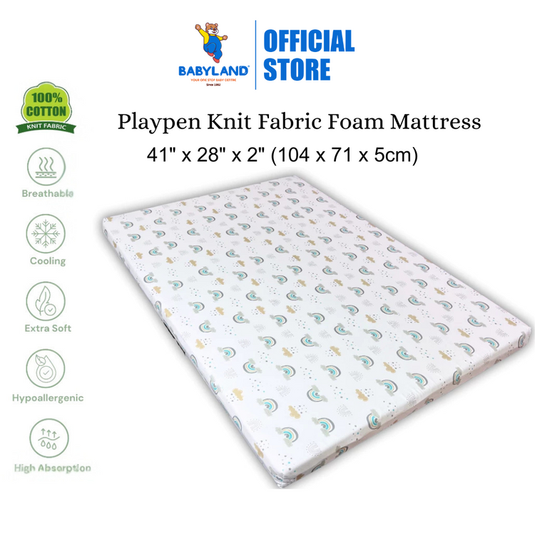 Bumble Bee Playpen Foam Mattress (Knit Fabric)