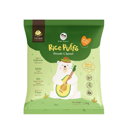 Double Happiness Rice Puff 10g - Avocado & Spinach