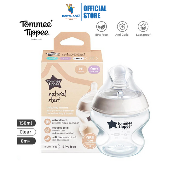 Tommee Tippee Natural Start PP Bottle (150ml) - With Slow Flow Teat