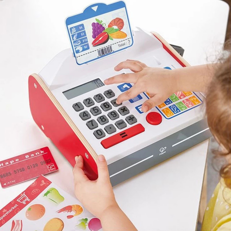 Hape 3184 Beep N Buy Cash Register Pretend Play Suitable For Age 3 Years And Up