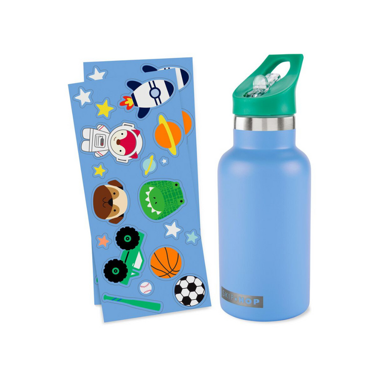 Skip Hop Spark Style Stainless Steel Canteen Bottle 380ml - Blue