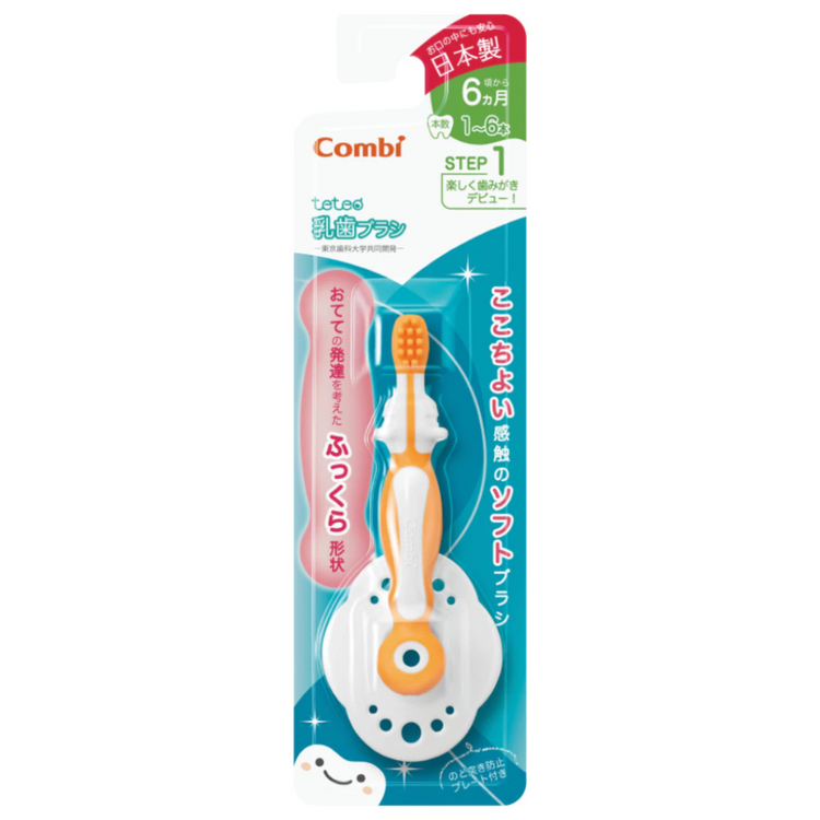 Combi Baby Teteo Baby First Toothbrush Step 1 (6m+)